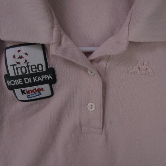 Robe di Kappa Polo Shirt Womens Small Pink La Polo Trofeo Patch Embroidered - Picture 4 of 9